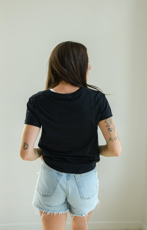 Alabama Brodny Beaded Cuffed Tee